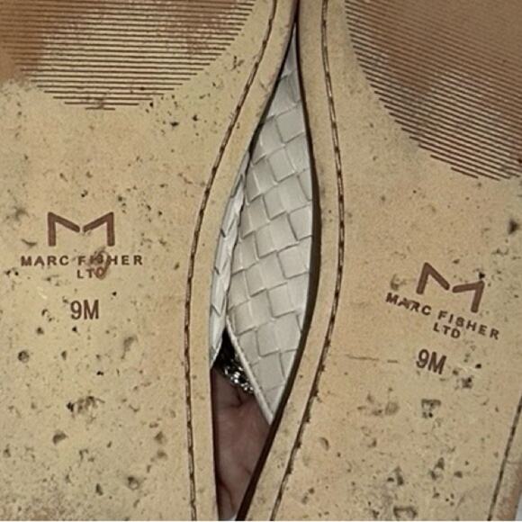 MARC FISHER LTD Garren Pointed Toe Mule Ivory Leather - Picture 12 of 15